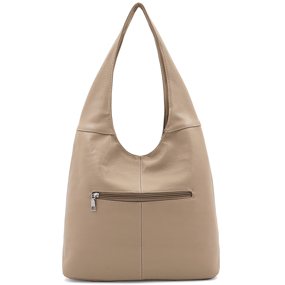 Nagy női táska típusú táska - világosbarna