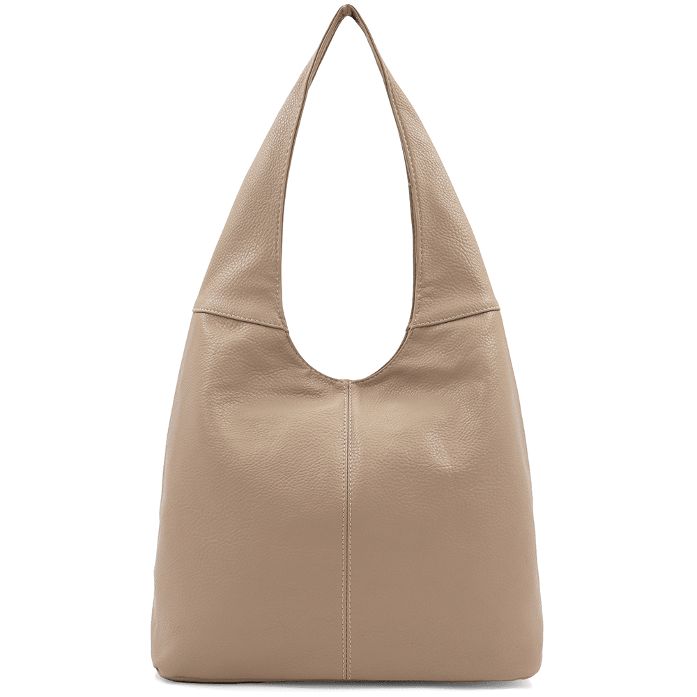 Nagy női táska típusú táska - világosbarna