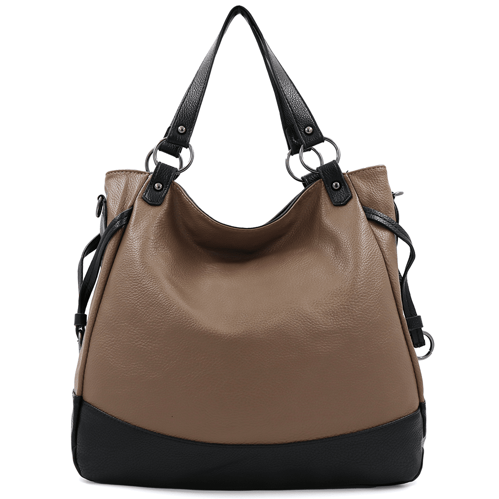 Nagy női táska típusú táska - világosbarna