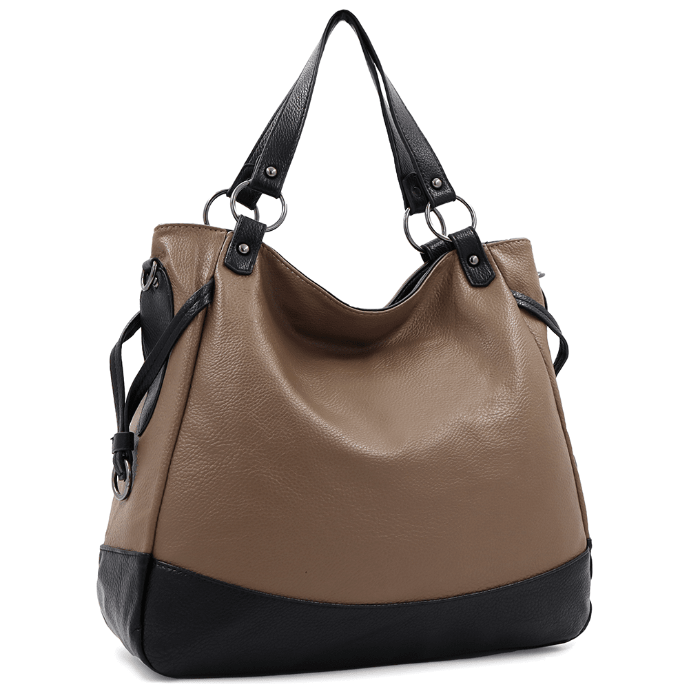 Nagy női táska típusú táska - világosbarna