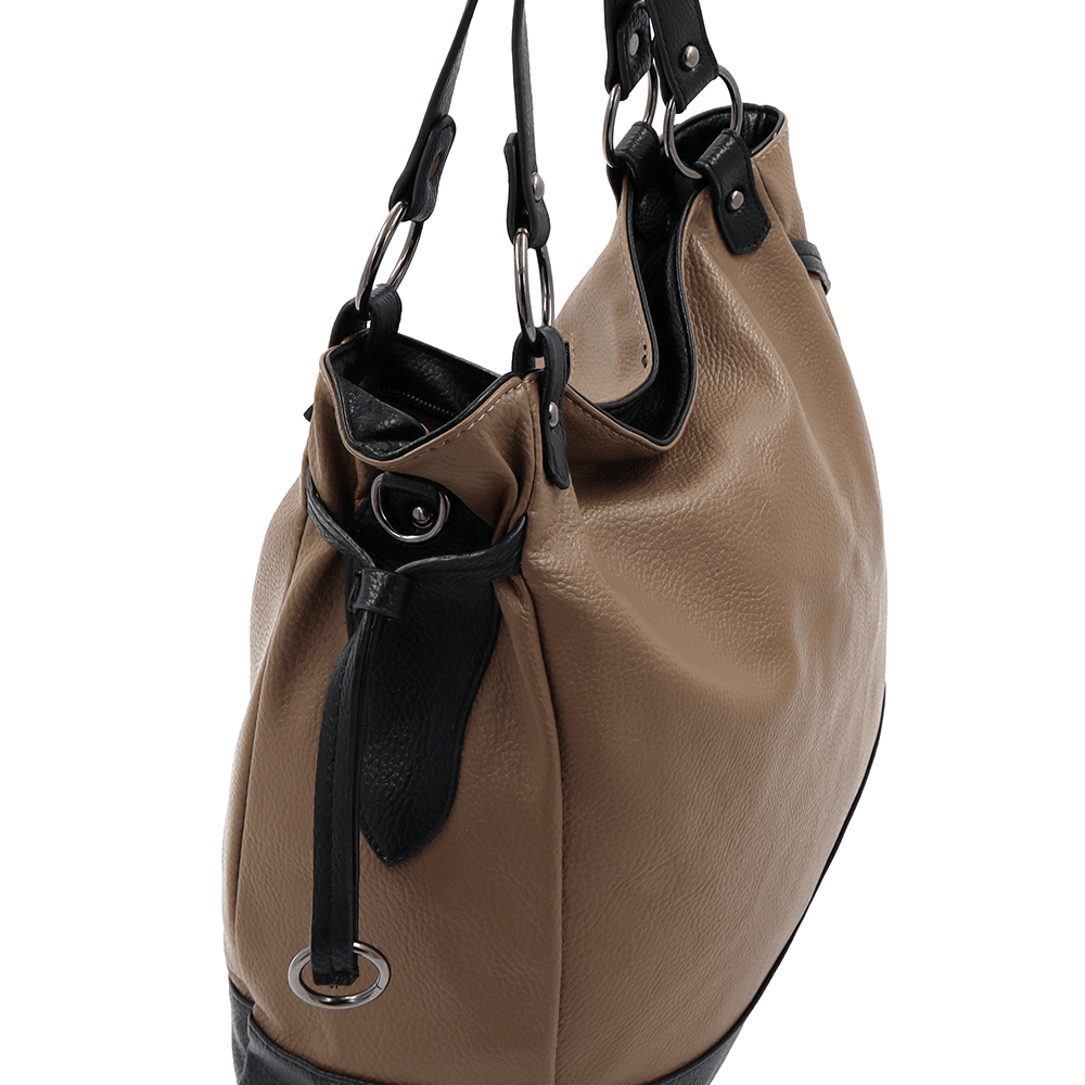 Nagy női táska típusú táska - világosbarna