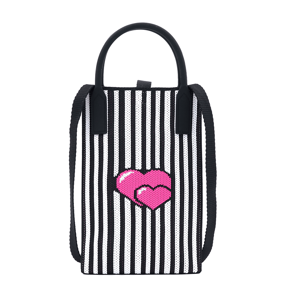 Gyermek válltáska - fekete szívekkel