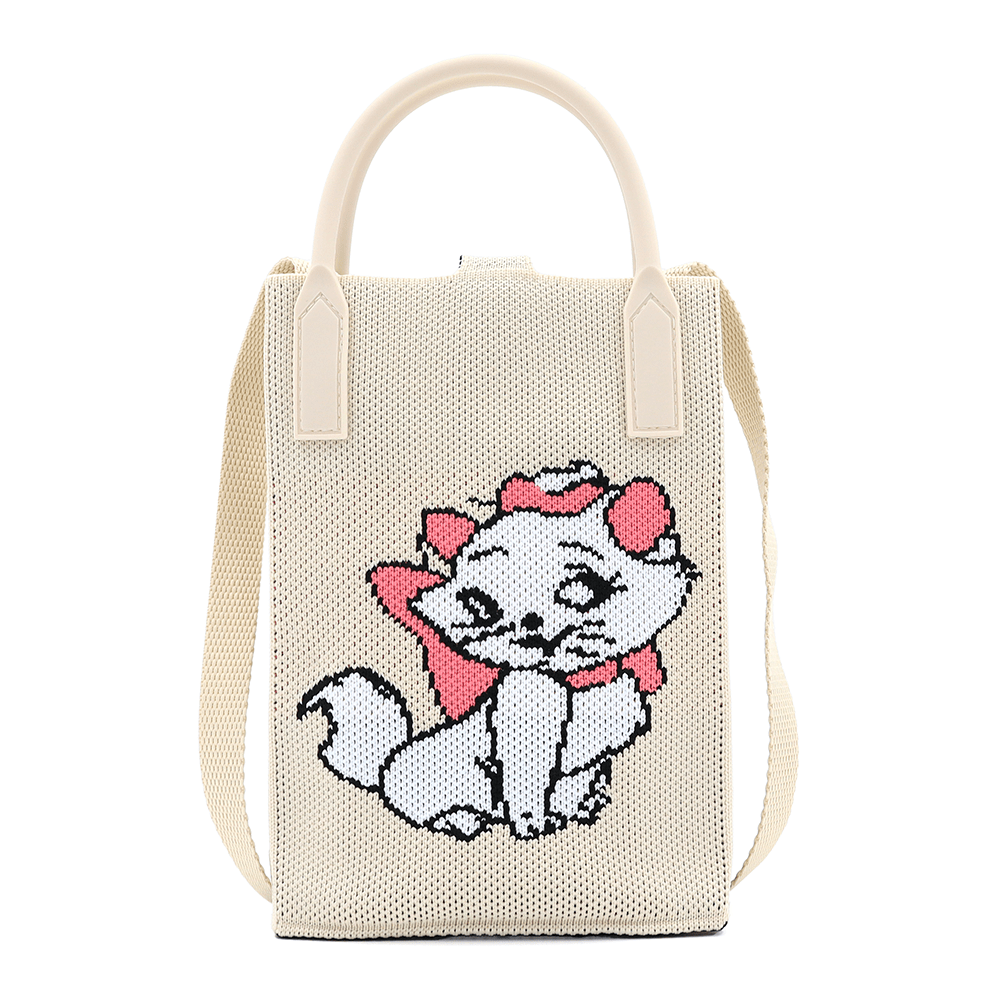 Gyerek válltáska - bézs színű, cicával