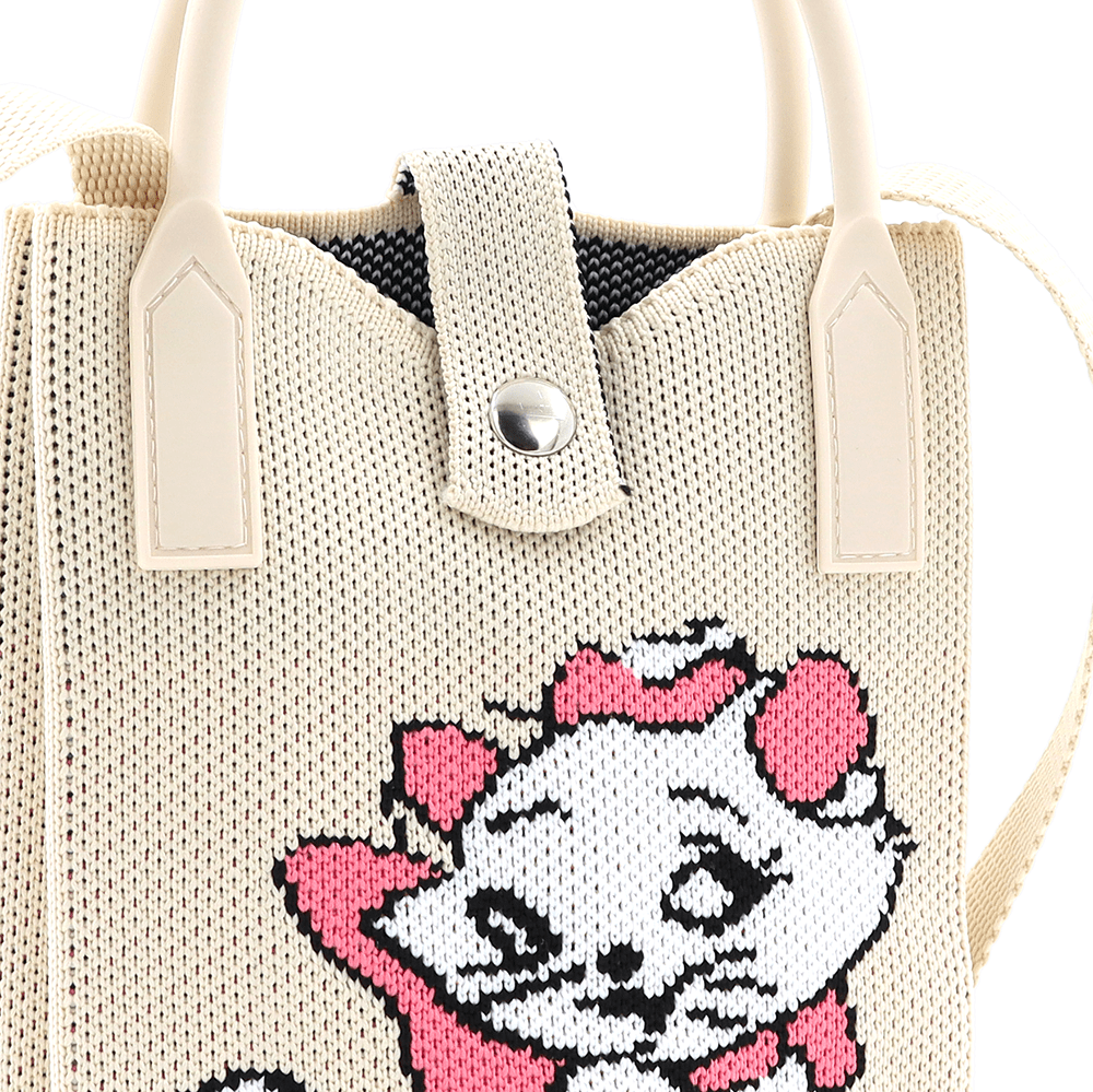 Gyerek válltáska - bézs színű, cicával