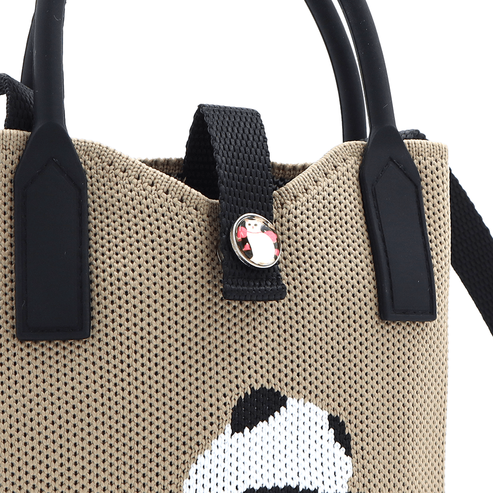 Gyermek válltáska - barna, pandával