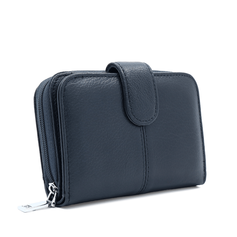 Női kompakt pénztárca - sötétkék