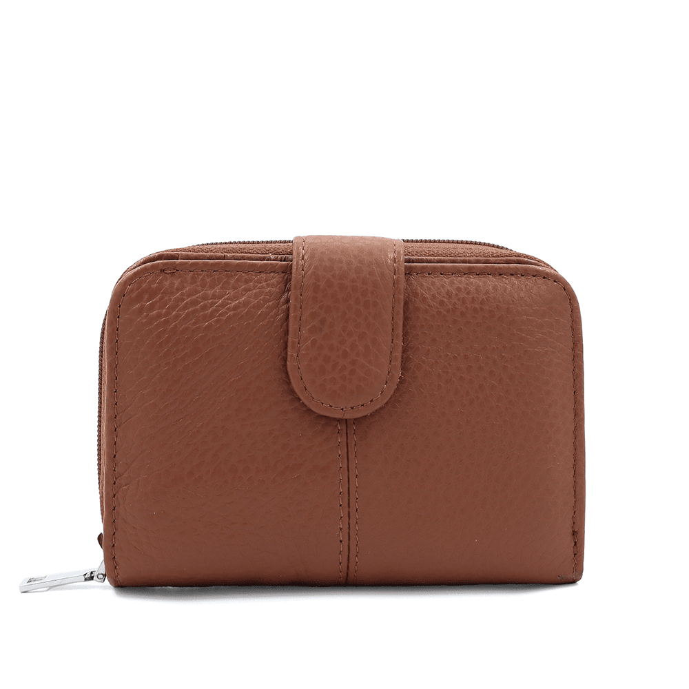 Női kompakt pénztárca - cserépbarna
