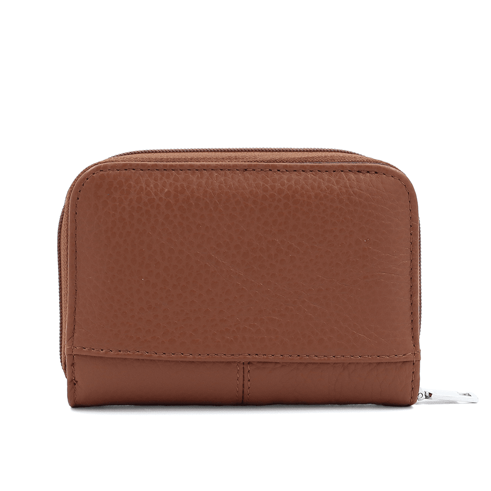 Női kompakt pénztárca - cserépbarna