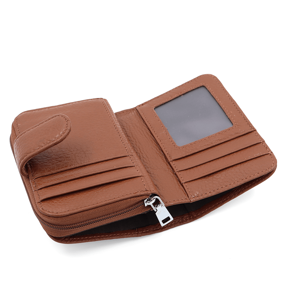 Női kompakt pénztárca - cserépbarna
