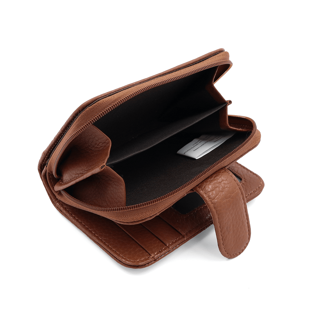 Női kompakt pénztárca - cserépbarna