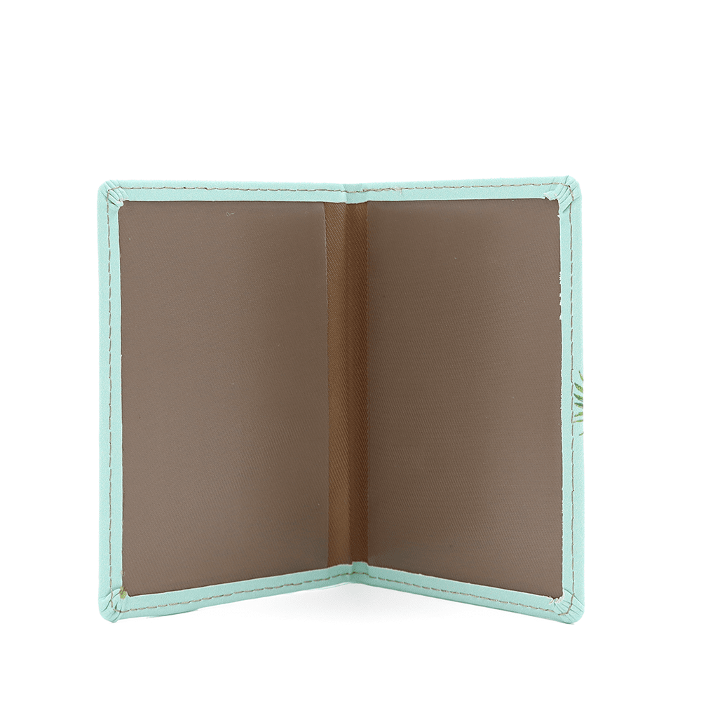 Kártyatartó flamingó mintával - zöld