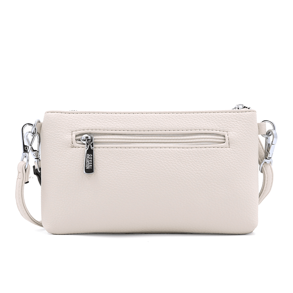 Női válltáska kézitáskával - bézs