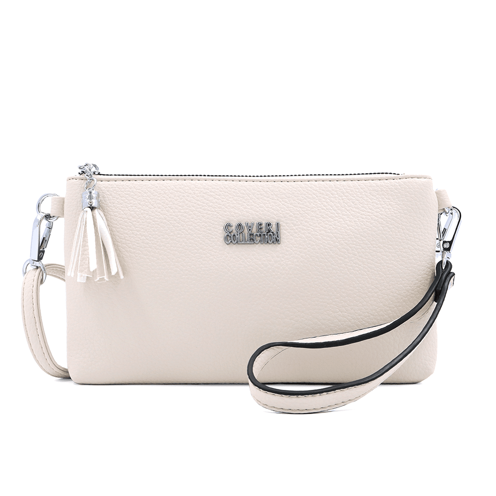 Női válltáska kézitáskával - bézs