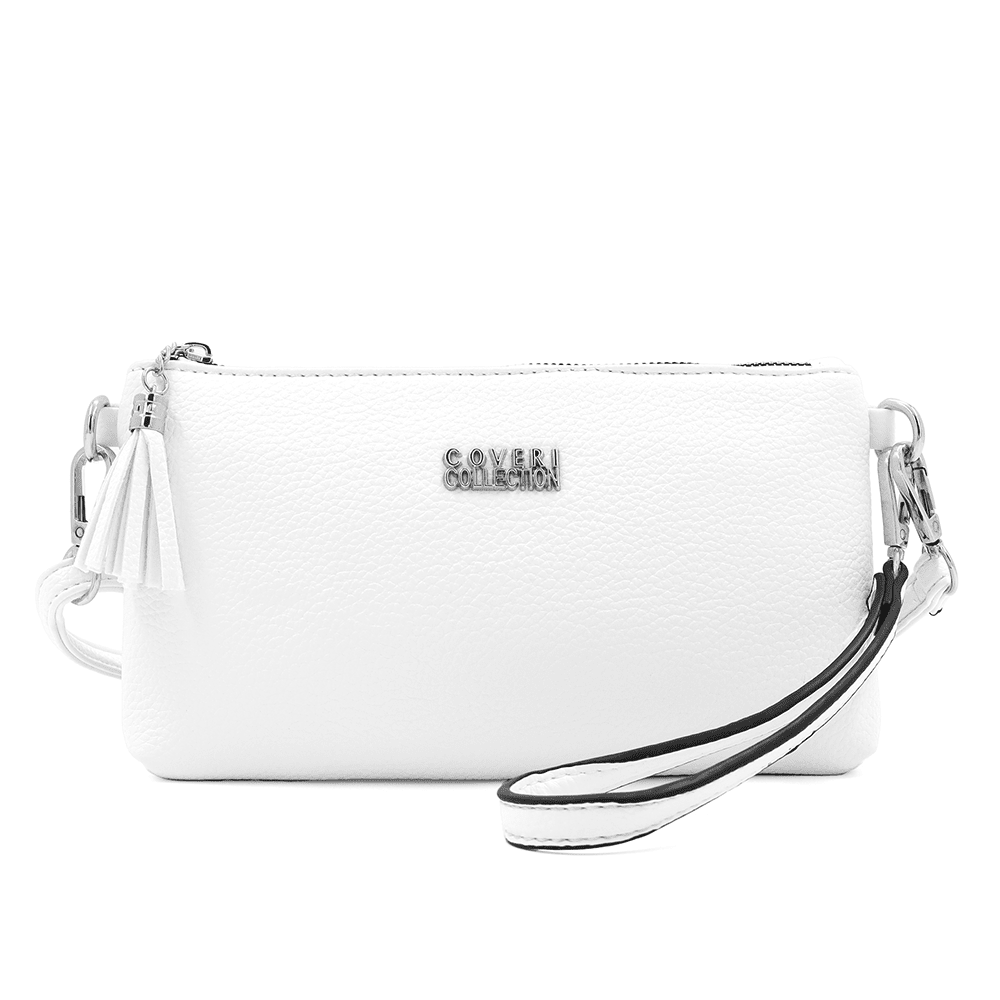 Női válltáska kézitáskával - fehér