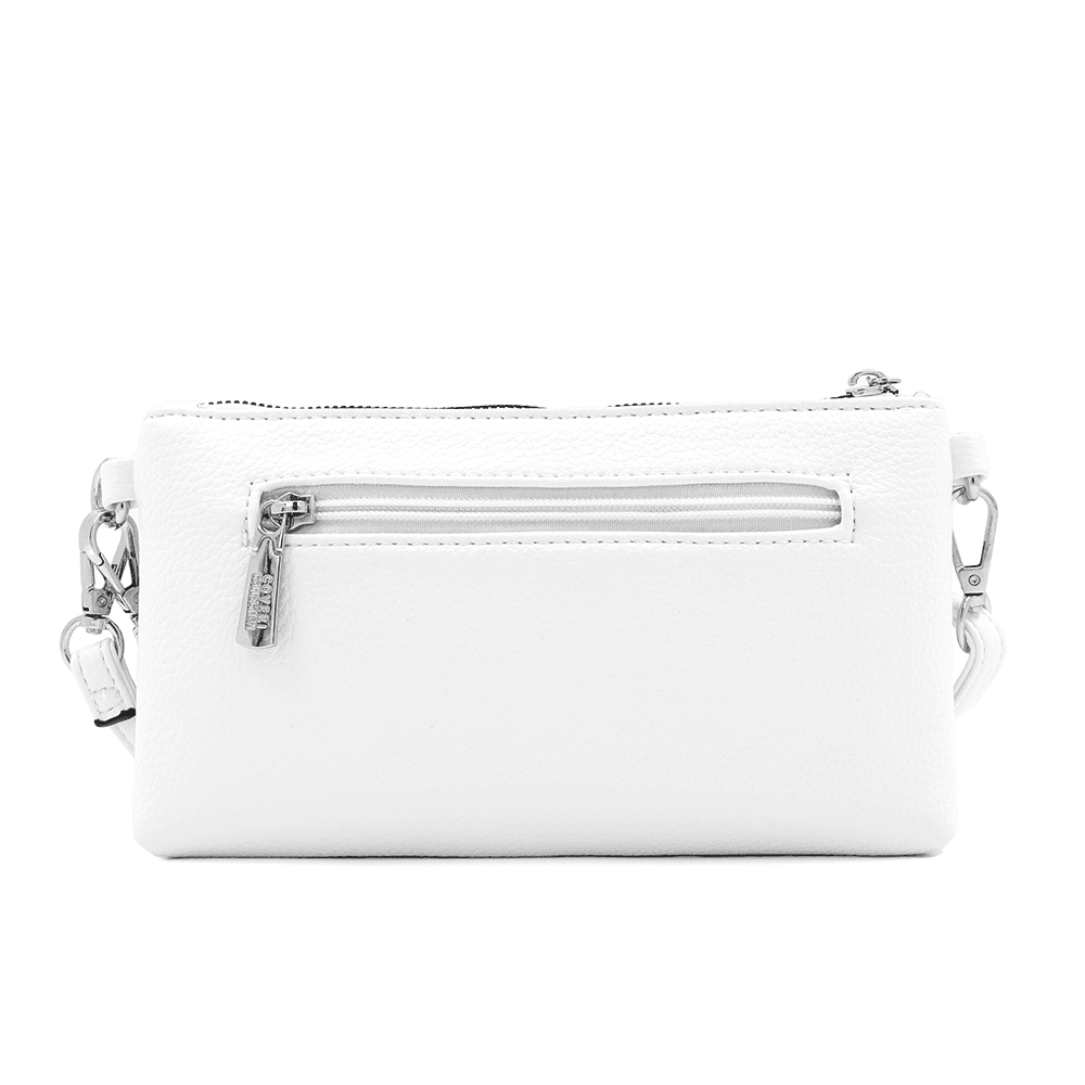 Női válltáska kézitáskával - fehér