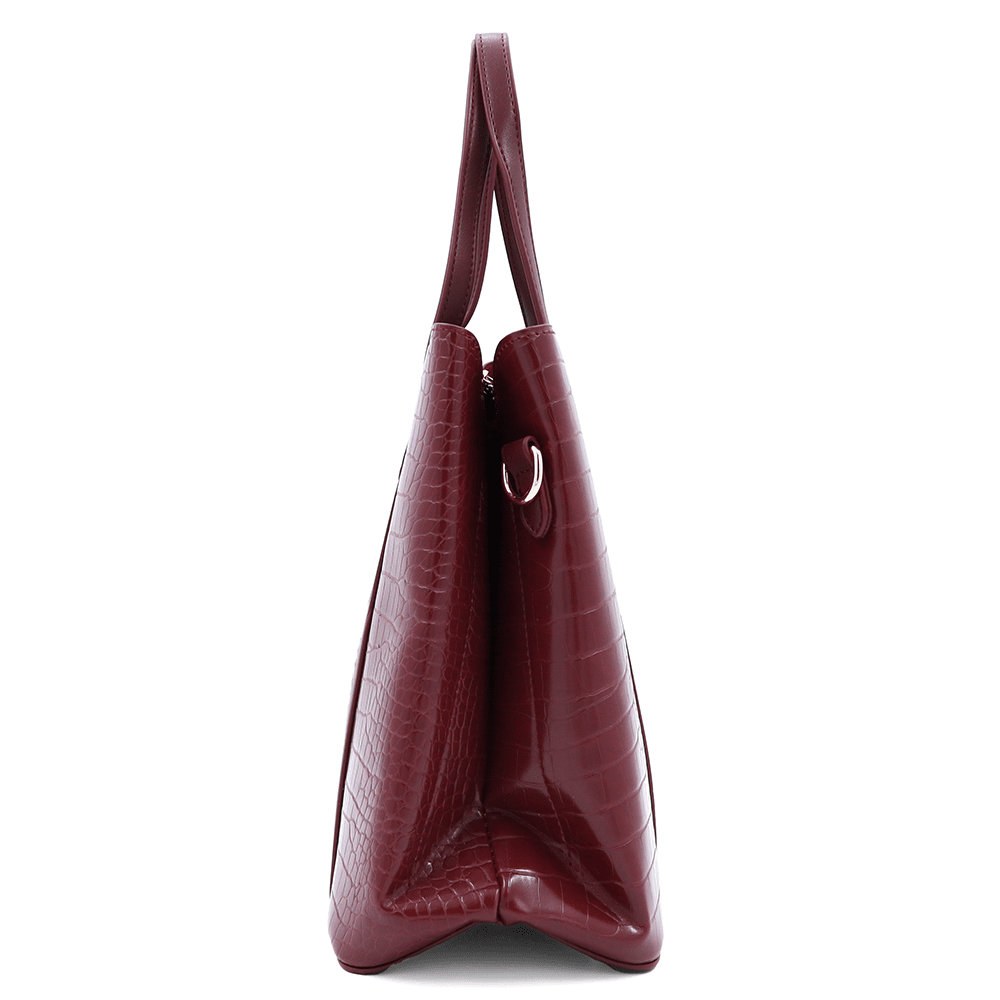 David Jones - Női táska krokodil mintával - bordó