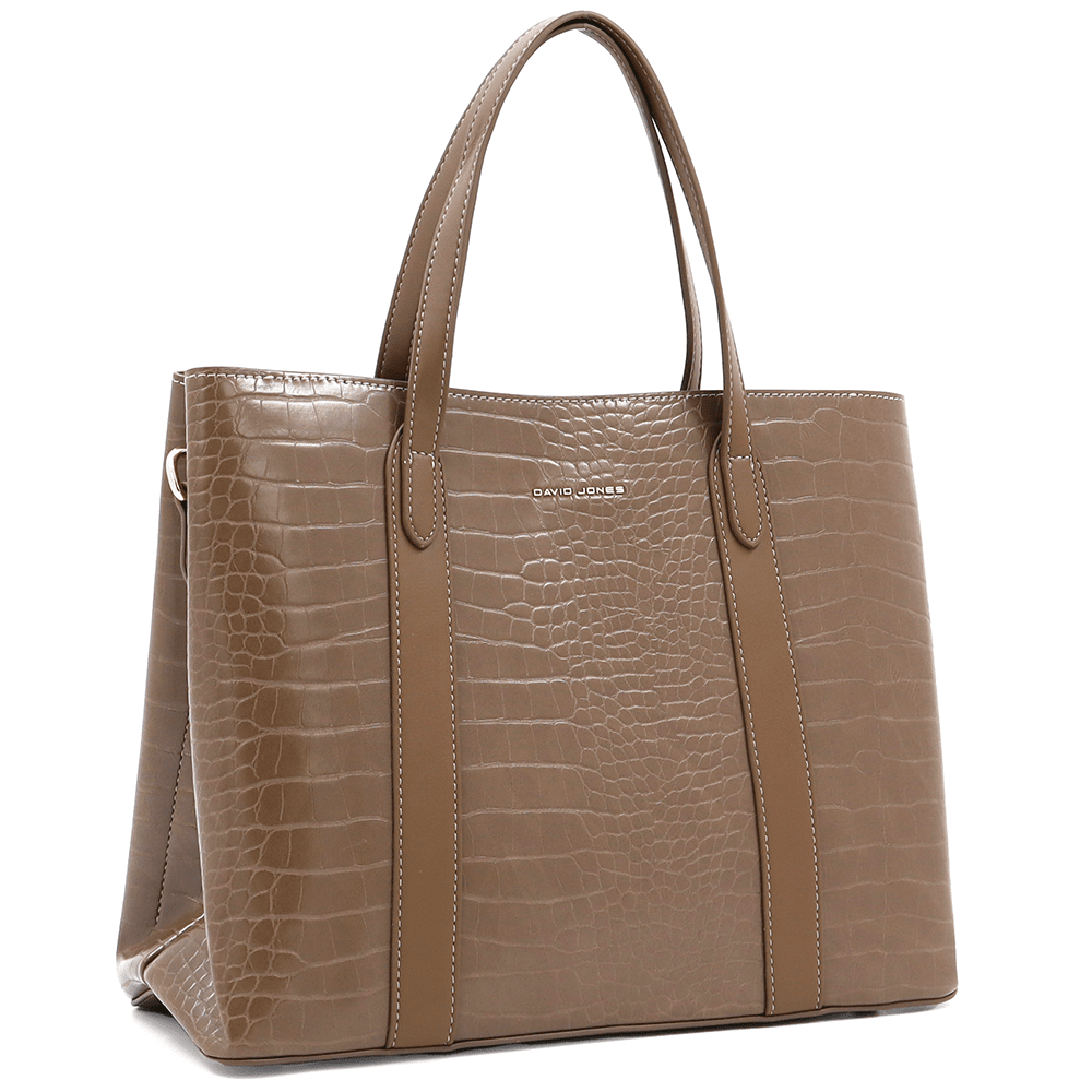David Jones - Női táska krokodil mintával - barna