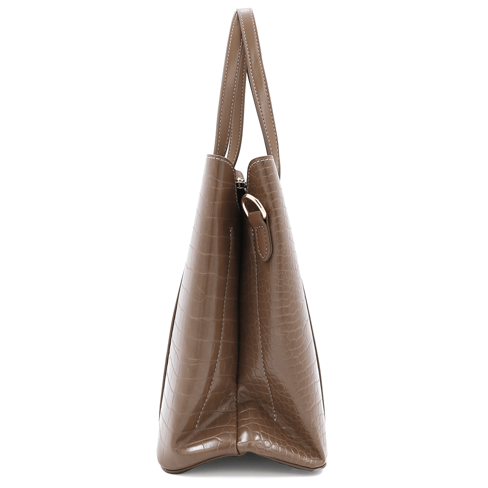 David Jones - Női táska krokodil mintával - barna