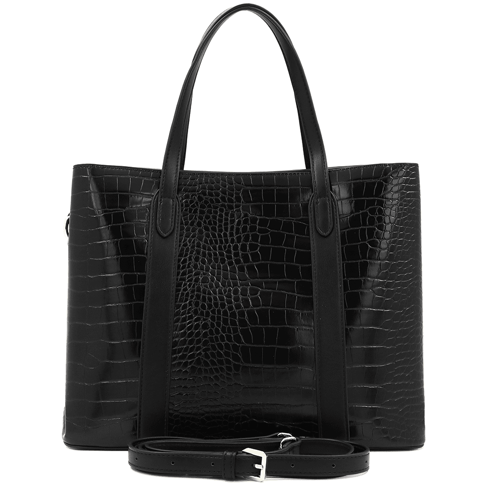 David Jones - Női táska krokodil mintával - fekete