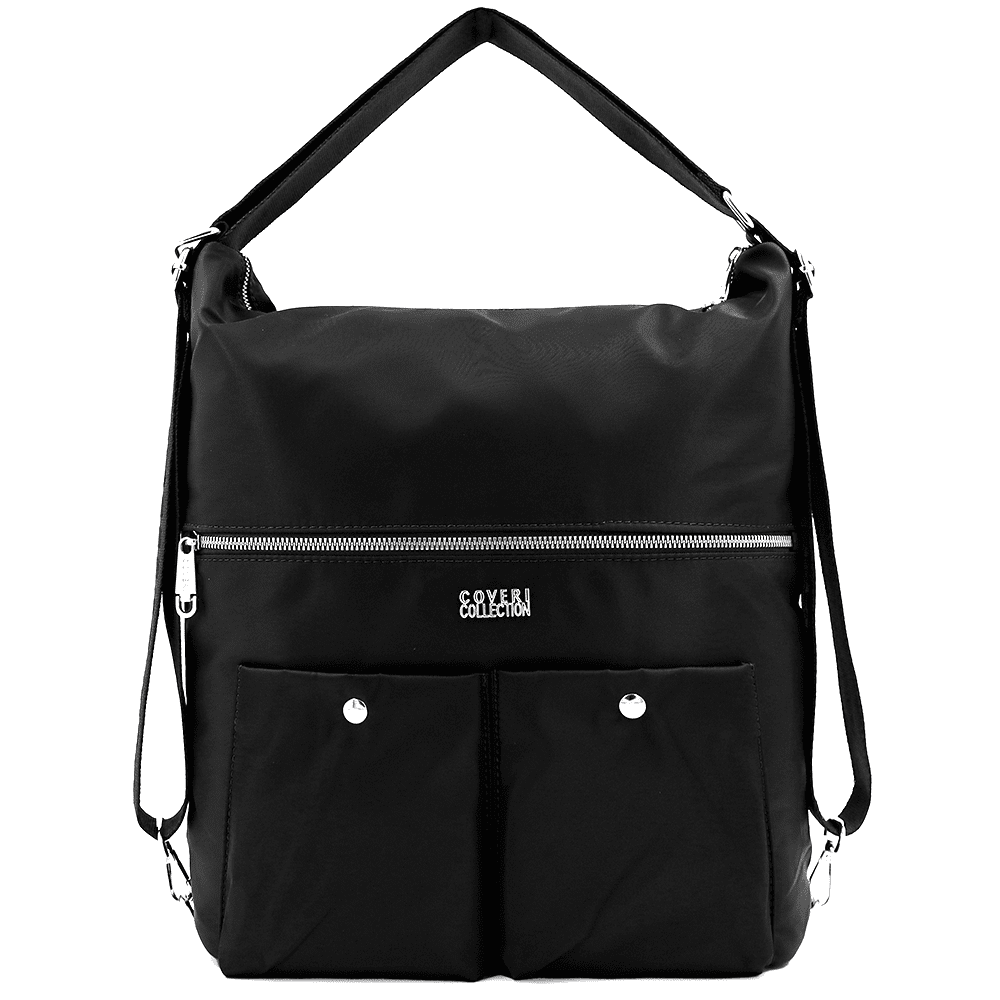 2 az 1-ben - Nagy vízálló táska és hátizsák - fekete