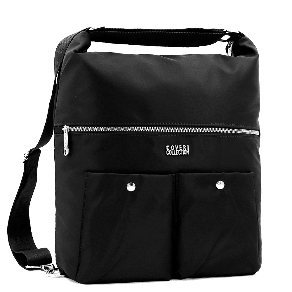 2 az 1-ben - Nagy vízálló táska és hátizsák - fekete