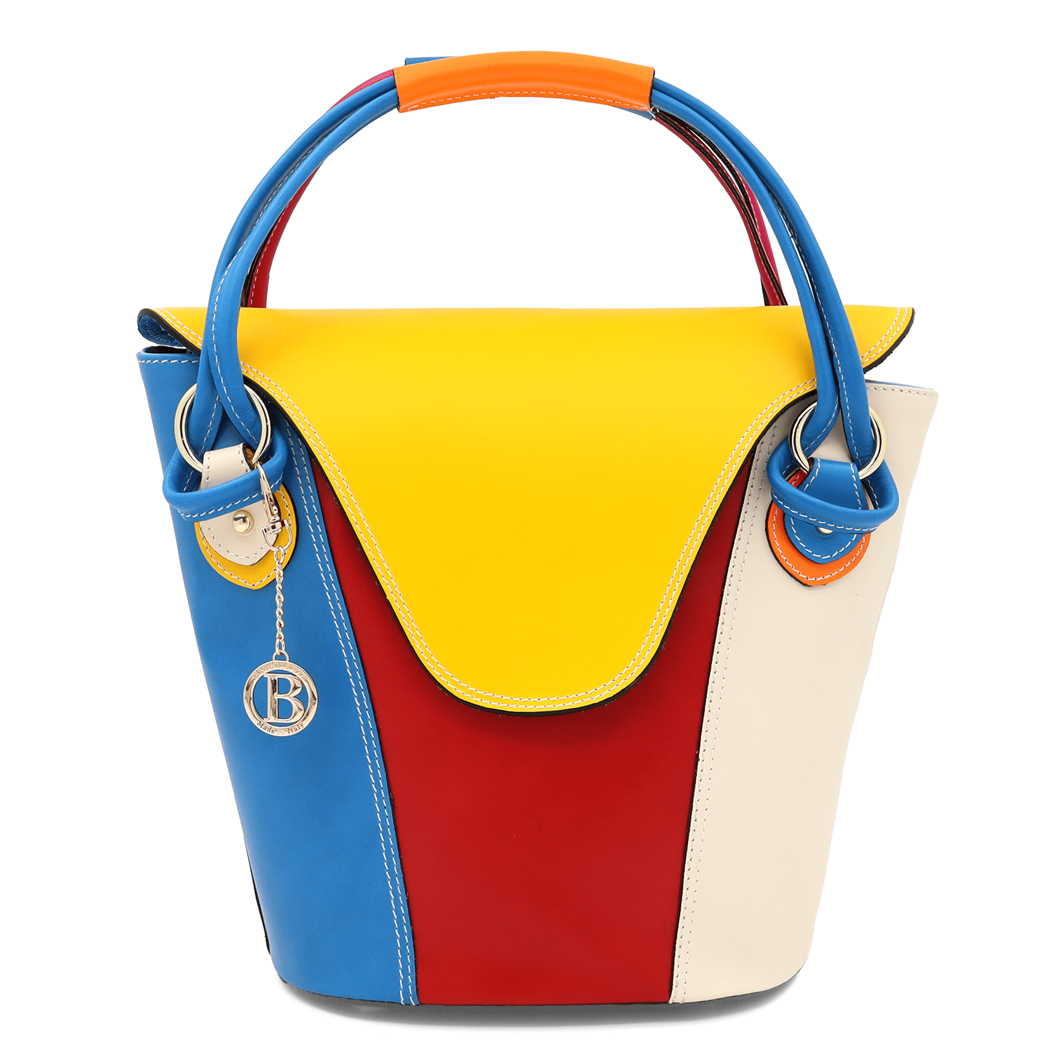 Színes női táska természetes bőrből Alesandria