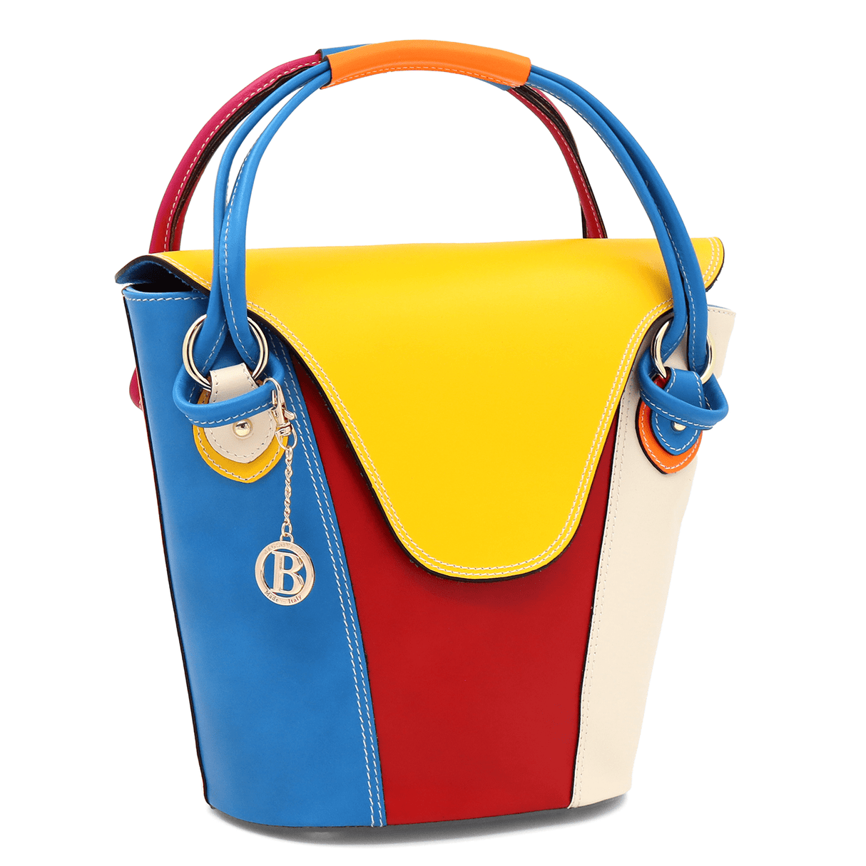 Színes női táska természetes bőrből Alesandria