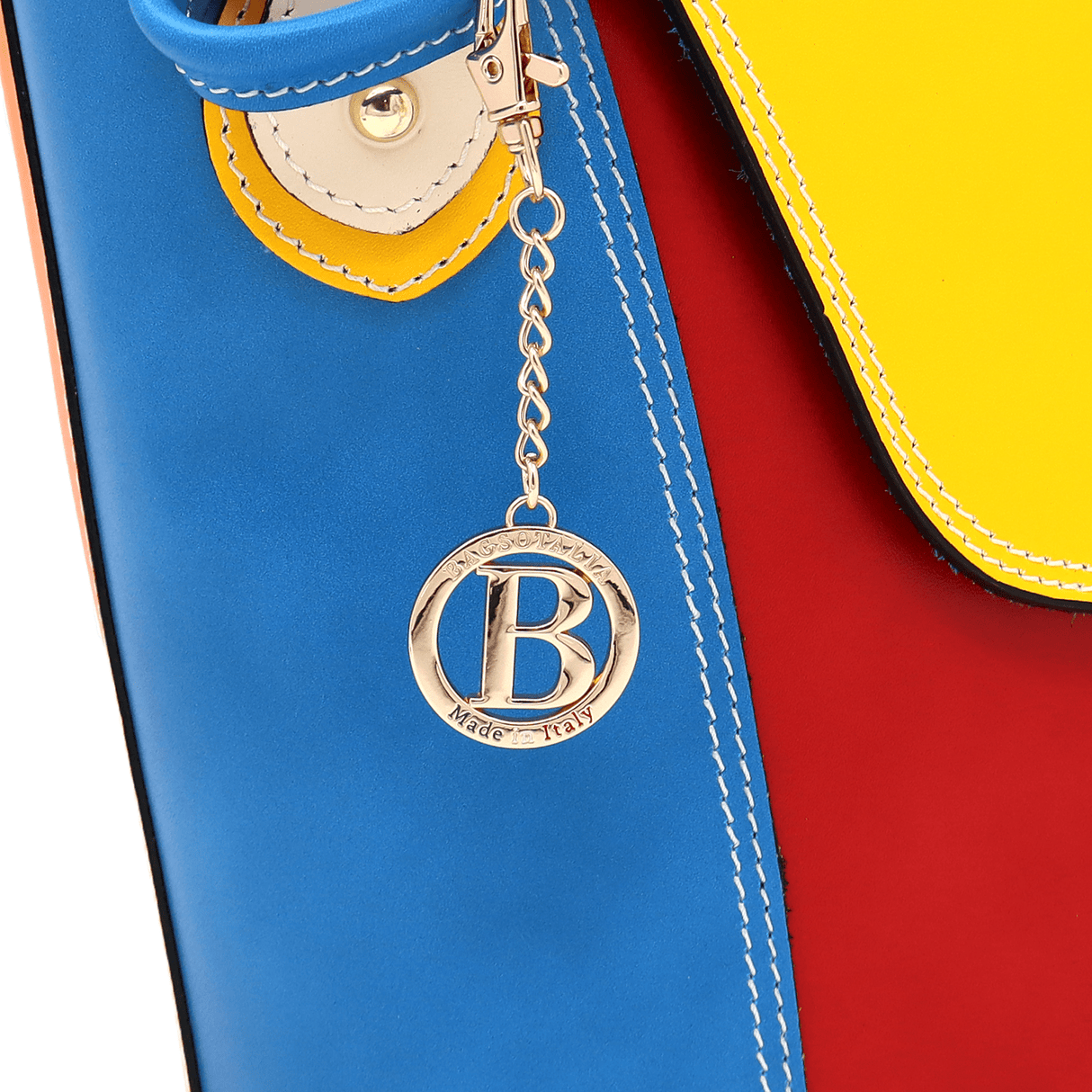 Színes női táska természetes bőrből Alesandria