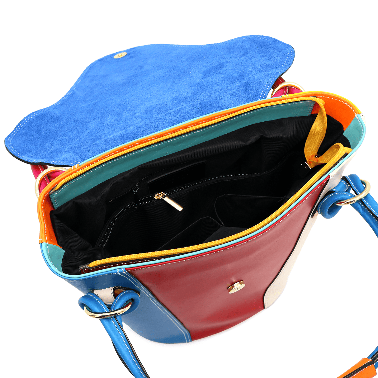 Színes női táska természetes bőrből Alesandria