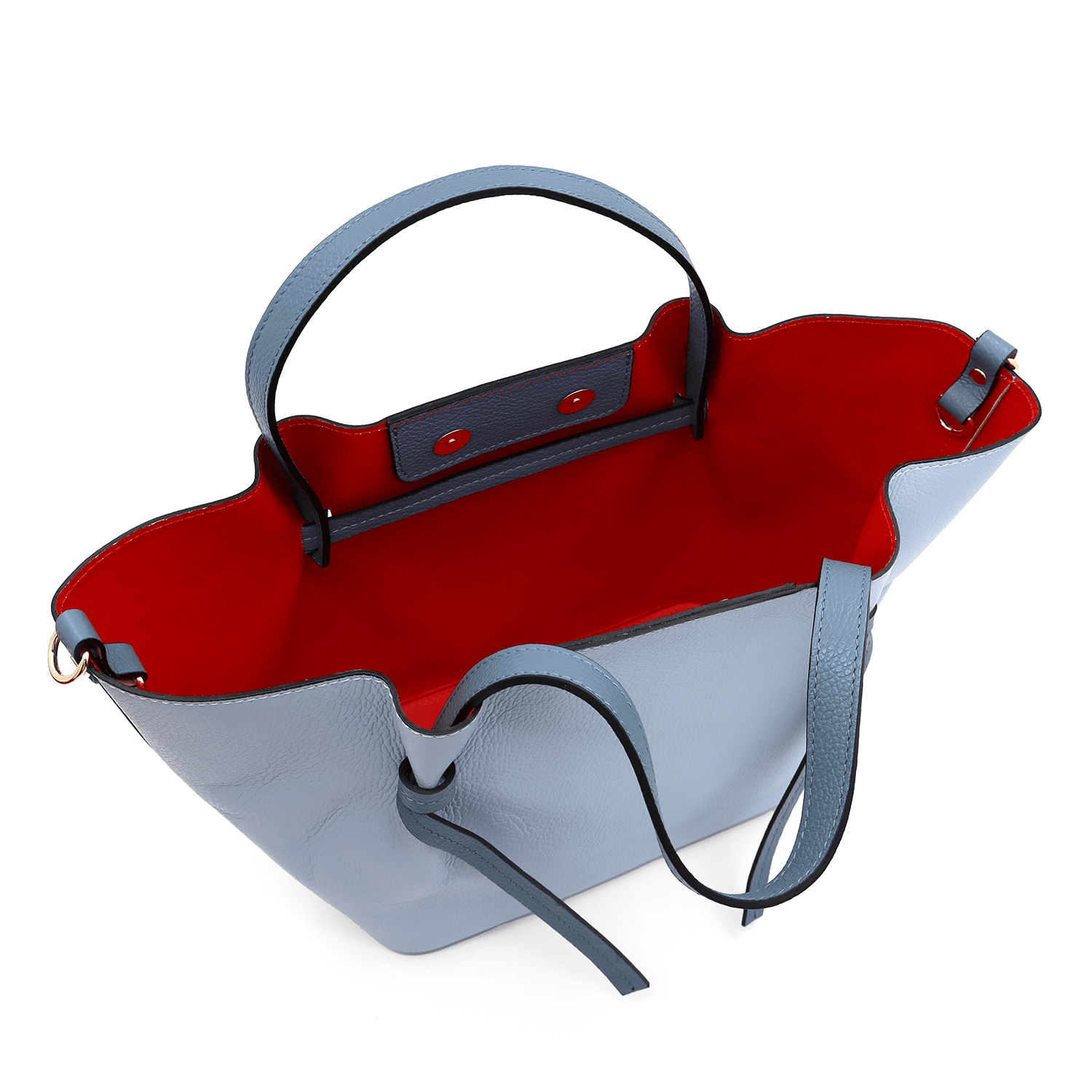 Női táska természetes bőrből Zaria - kék