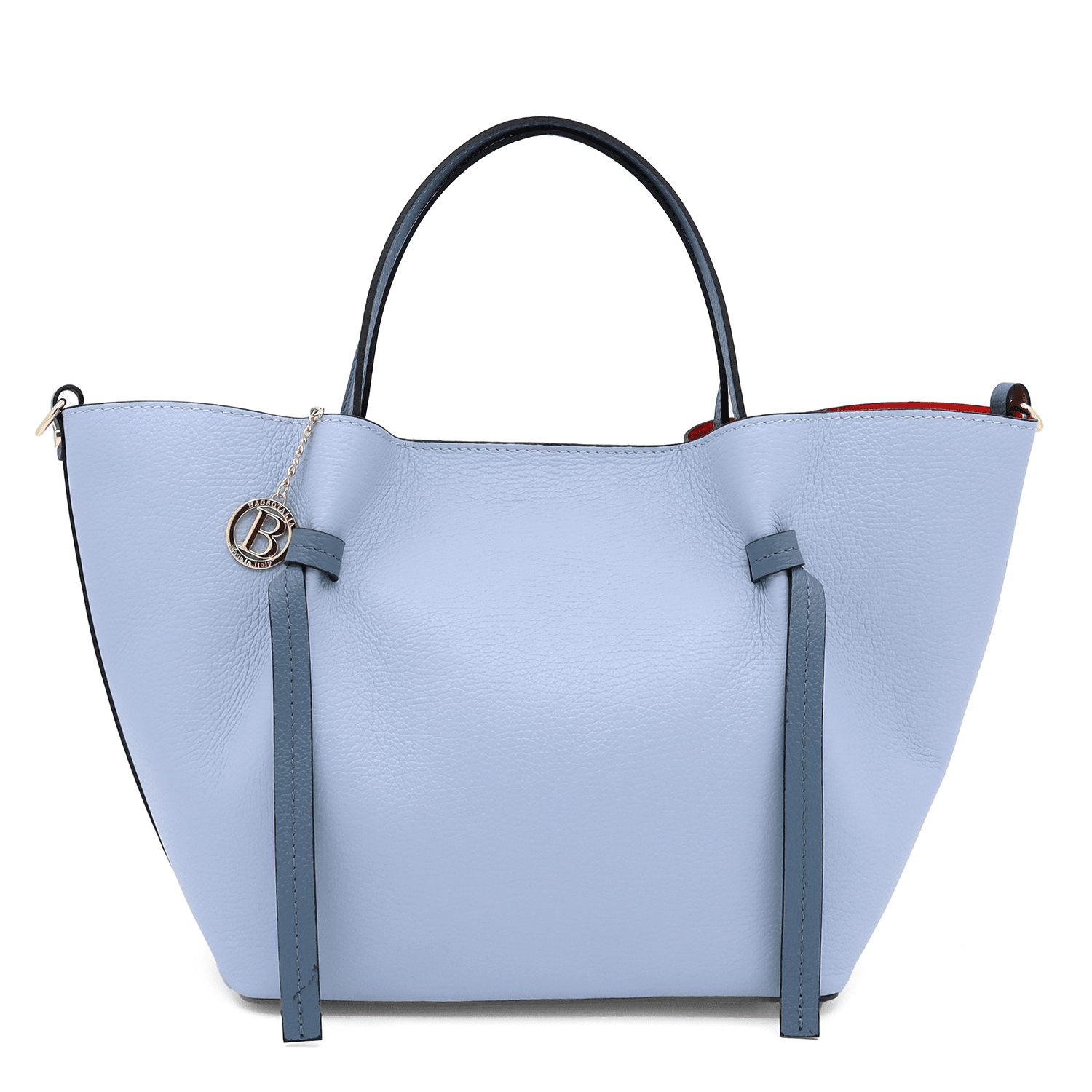 Női táska természetes bőrből Zaria - kék