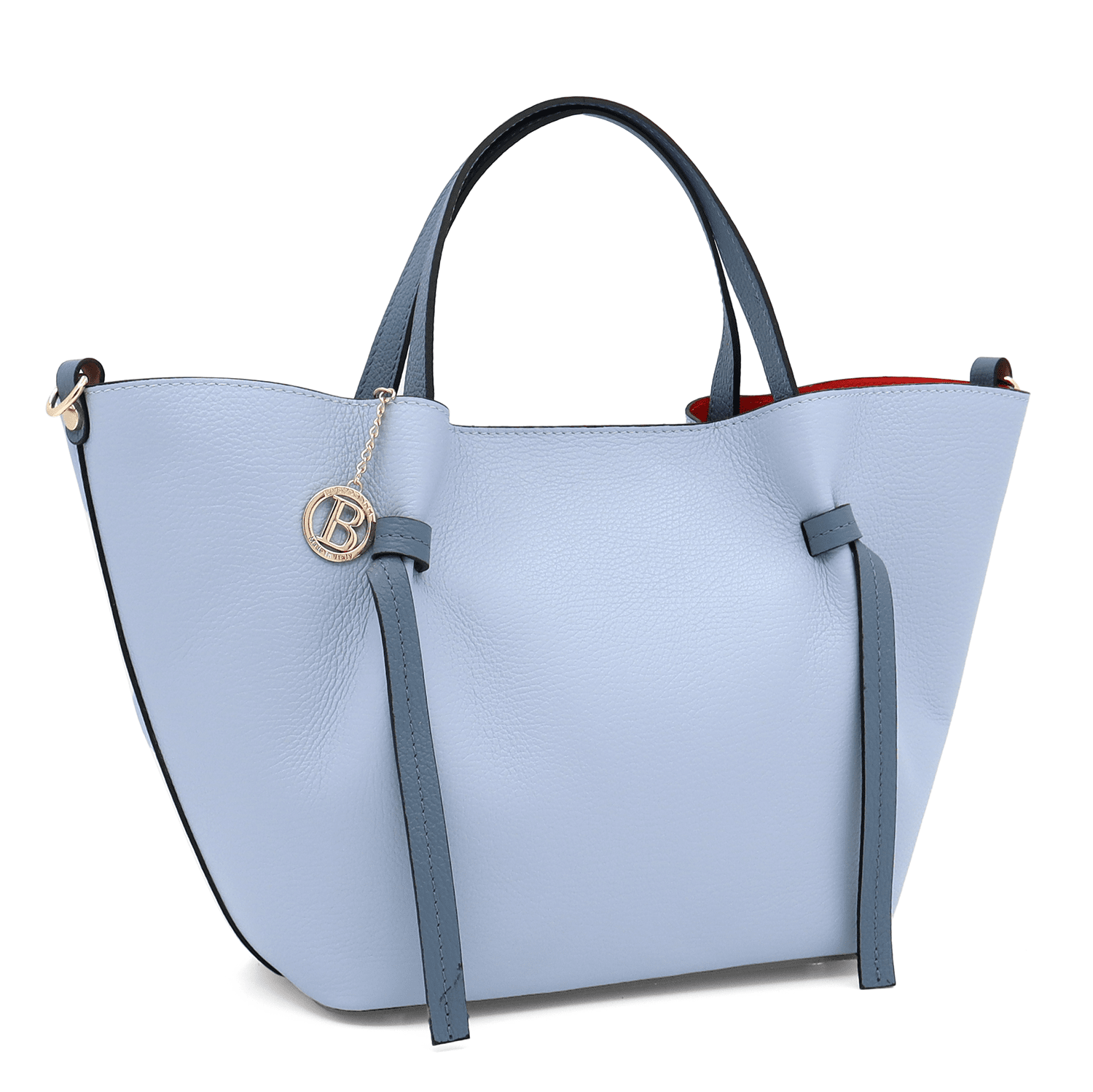 Női táska természetes bőrből Zaria - kék