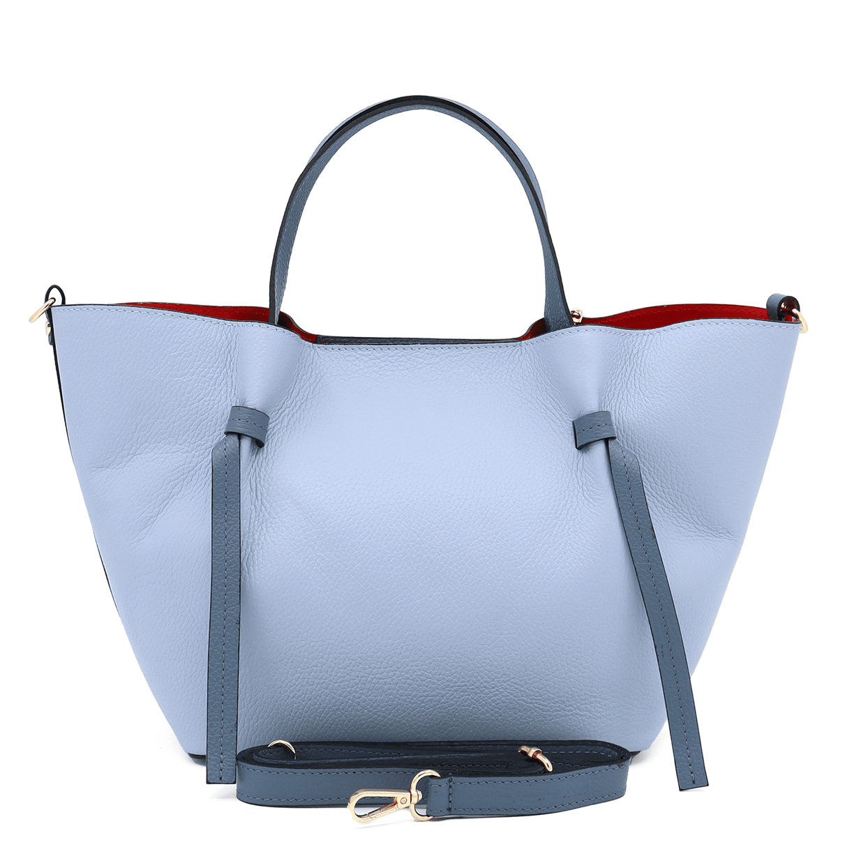 Női táska természetes bőrből Zaria - kék