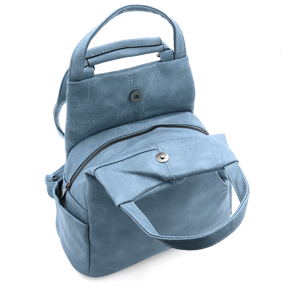 2 az 1-ben - Női hátizsák és táska Kristina - világoskék