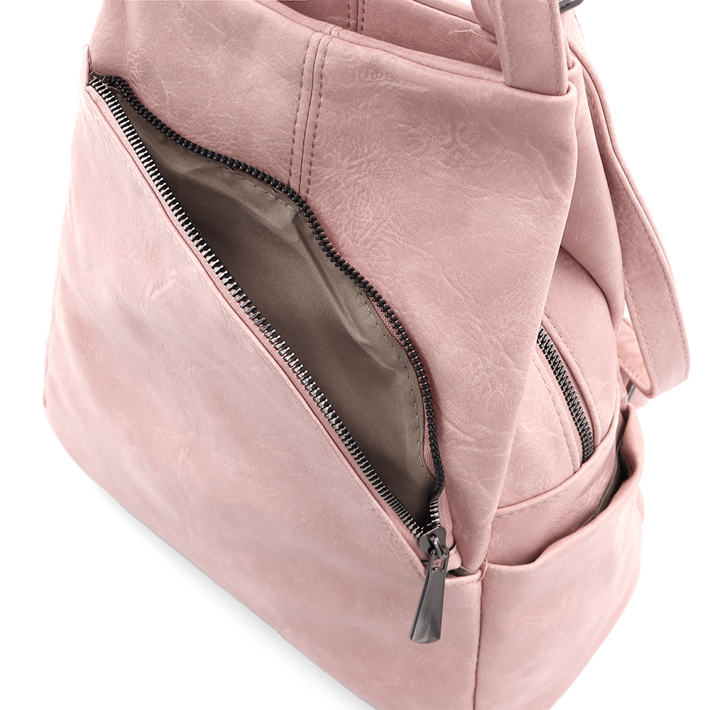 2 az 1-ben - Női hátizsák és táska Kristina - rózsaszín