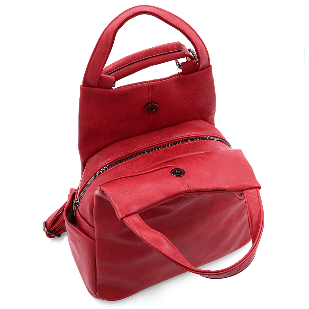 2 az 1-ben - Női hátizsák és táska Kristina - piros