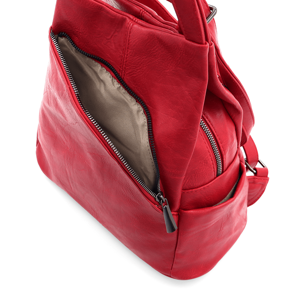 2 az 1-ben - Női hátizsák és táska Kristina - piros