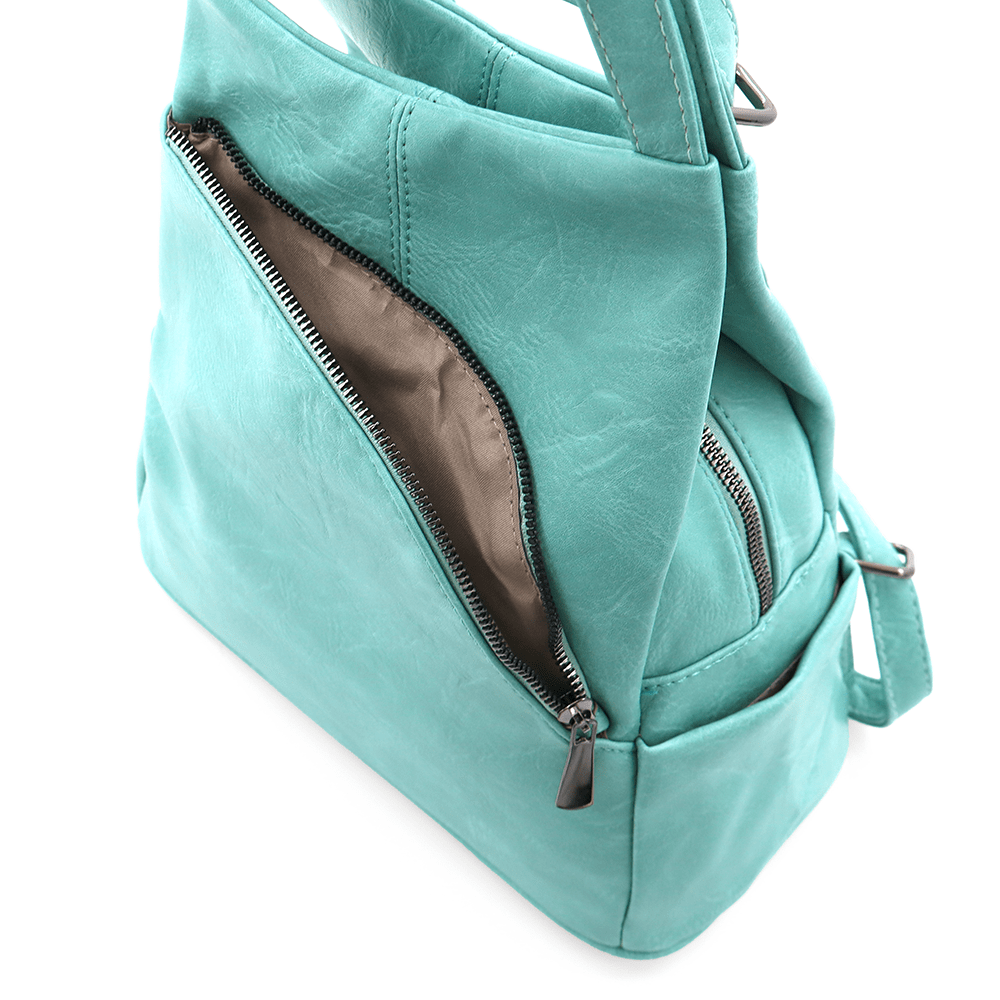 2 az 1-ben - Női hátizsák és táska Kristina - mentazöld