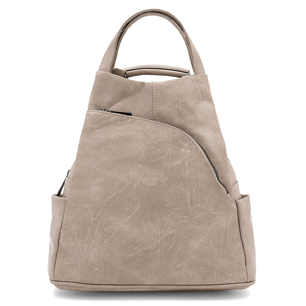 2 az 1-ben - Női hátizsák és táska Kristina - világosbarna