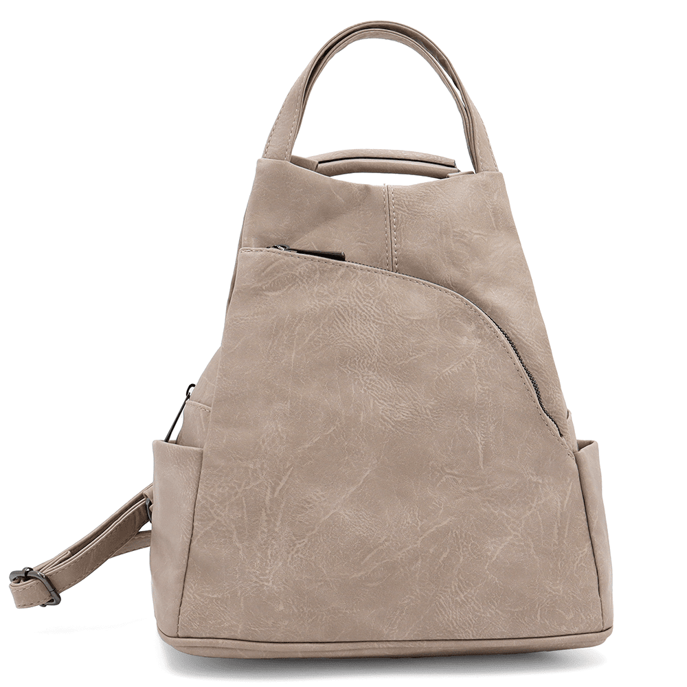 2 az 1-ben - Női hátizsák és táska Kristina - világosbarna