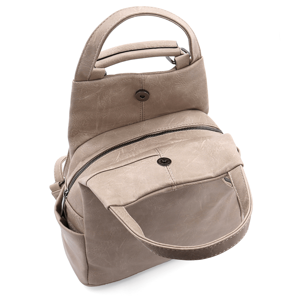2 az 1-ben - Női hátizsák és táska Kristina - világosbarna