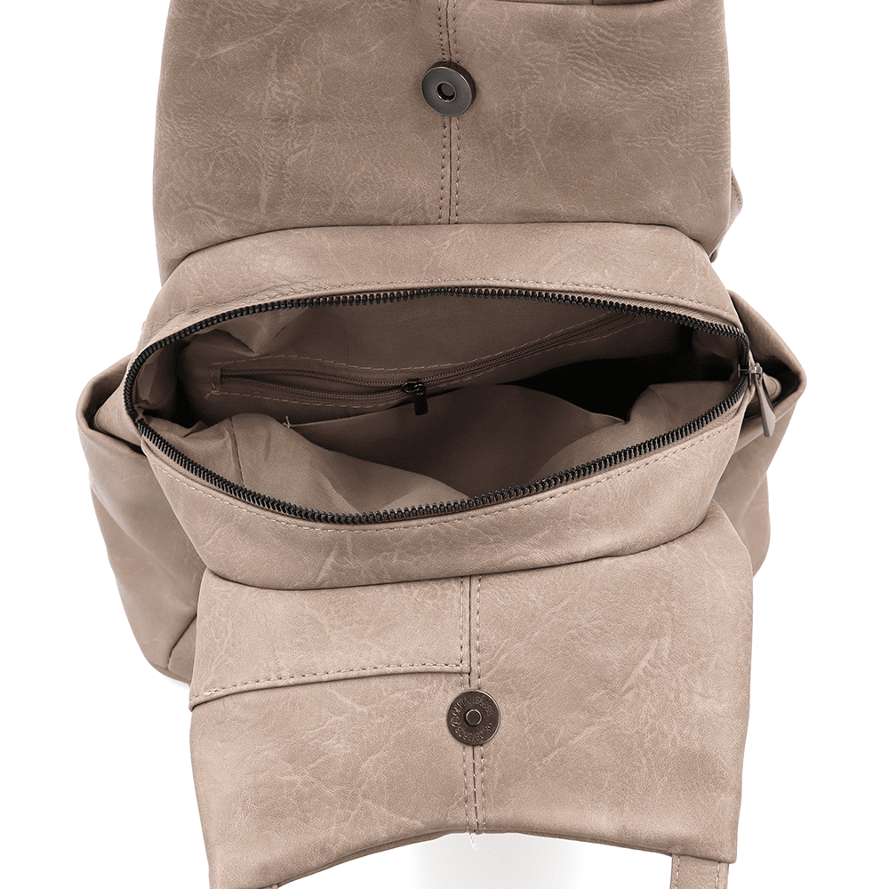 2 az 1-ben - Női hátizsák és táska Kristina - világosbarna