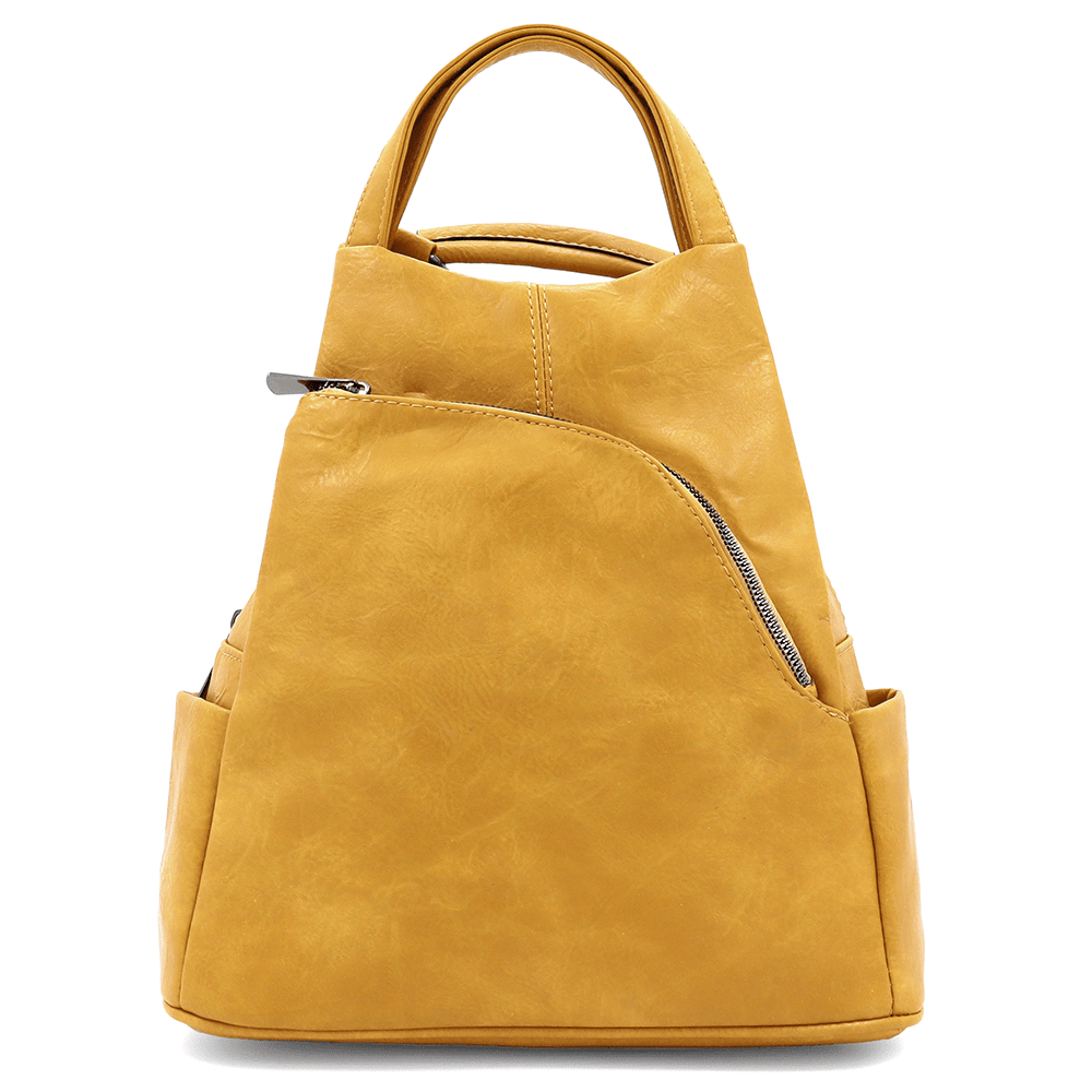 2 az 1-ben - Női hátizsák és táska Kristina - mustársárga