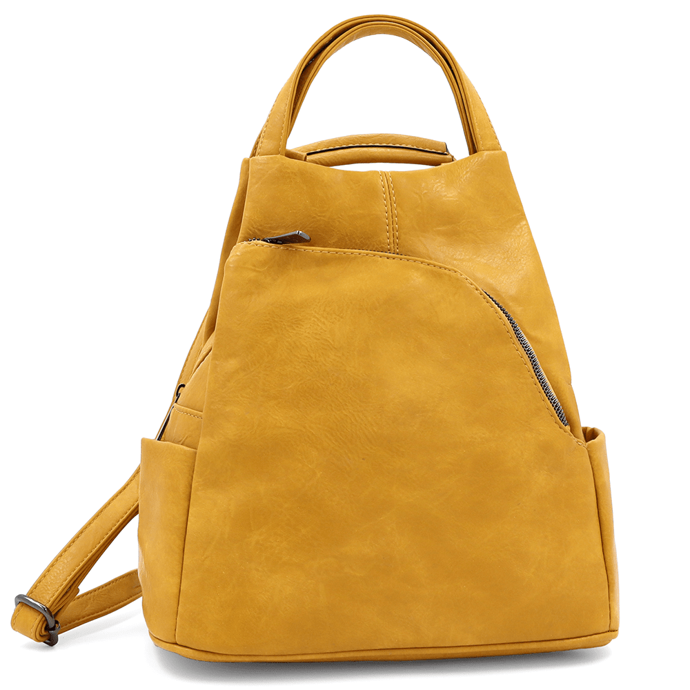 2 az 1-ben - Női hátizsák és táska Kristina - mustársárga