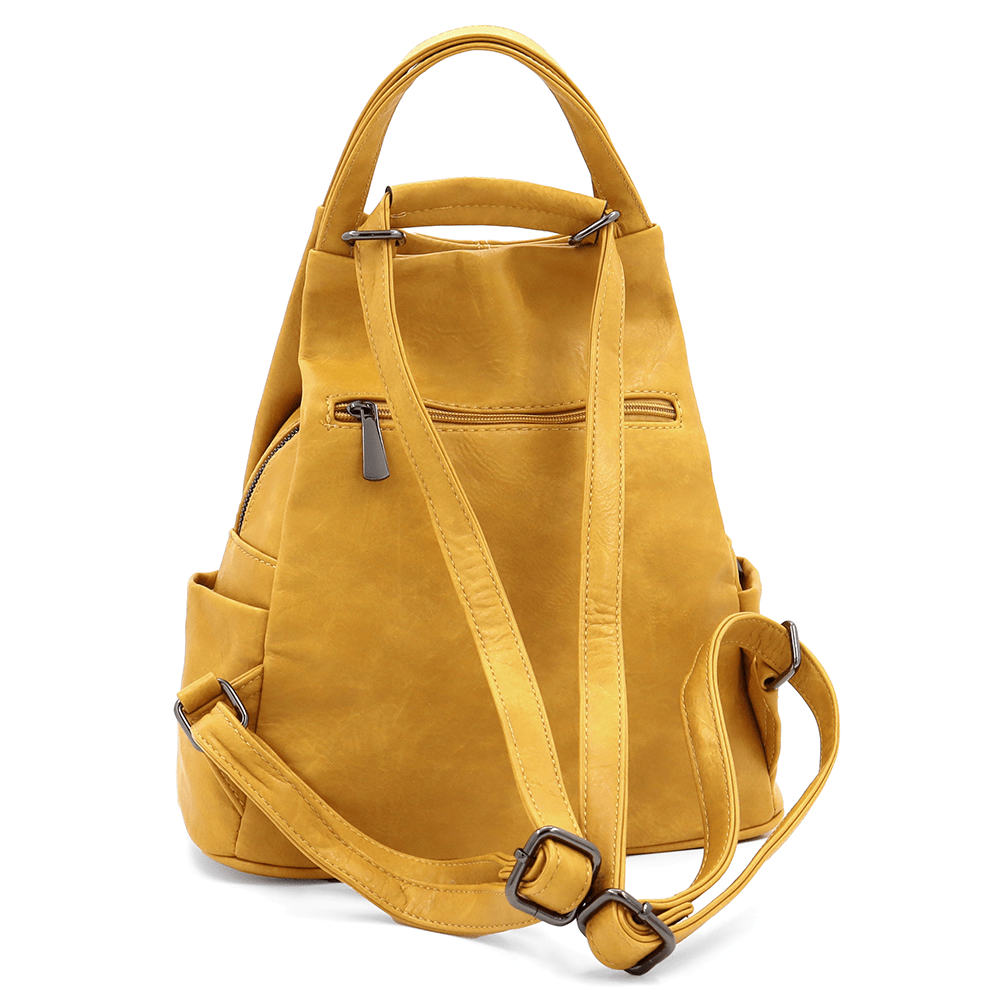 2 az 1-ben - Női hátizsák és táska Kristina - mustársárga