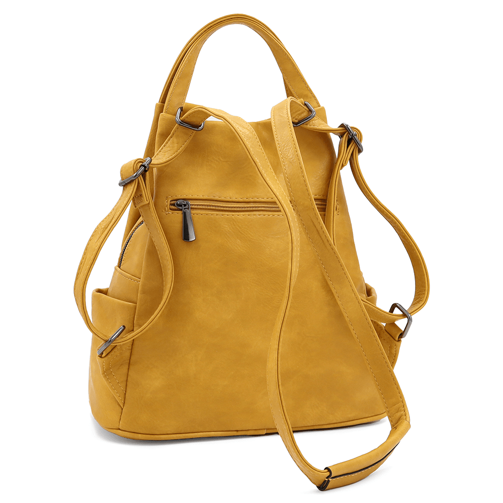 2 az 1-ben - Női hátizsák és táska Kristina - mustársárga