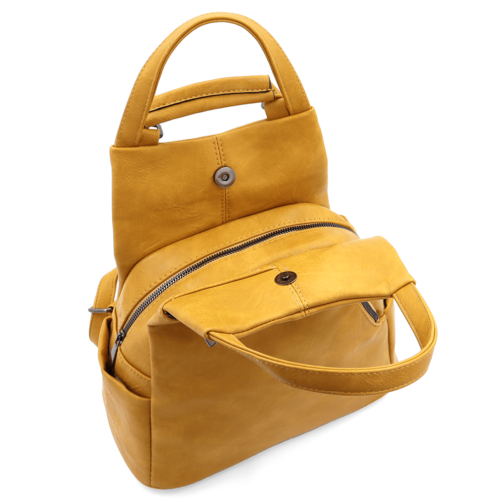2 az 1-ben - Női hátizsák és táska Kristina - mustársárga