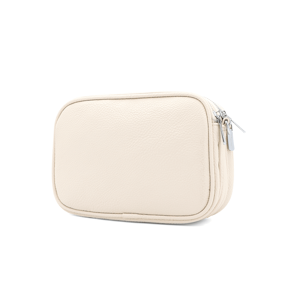 Női válltáska három rekesszel - bézs