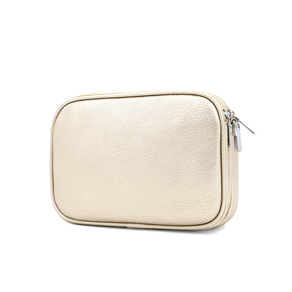 Női válltáska három rekesszel - arany színű