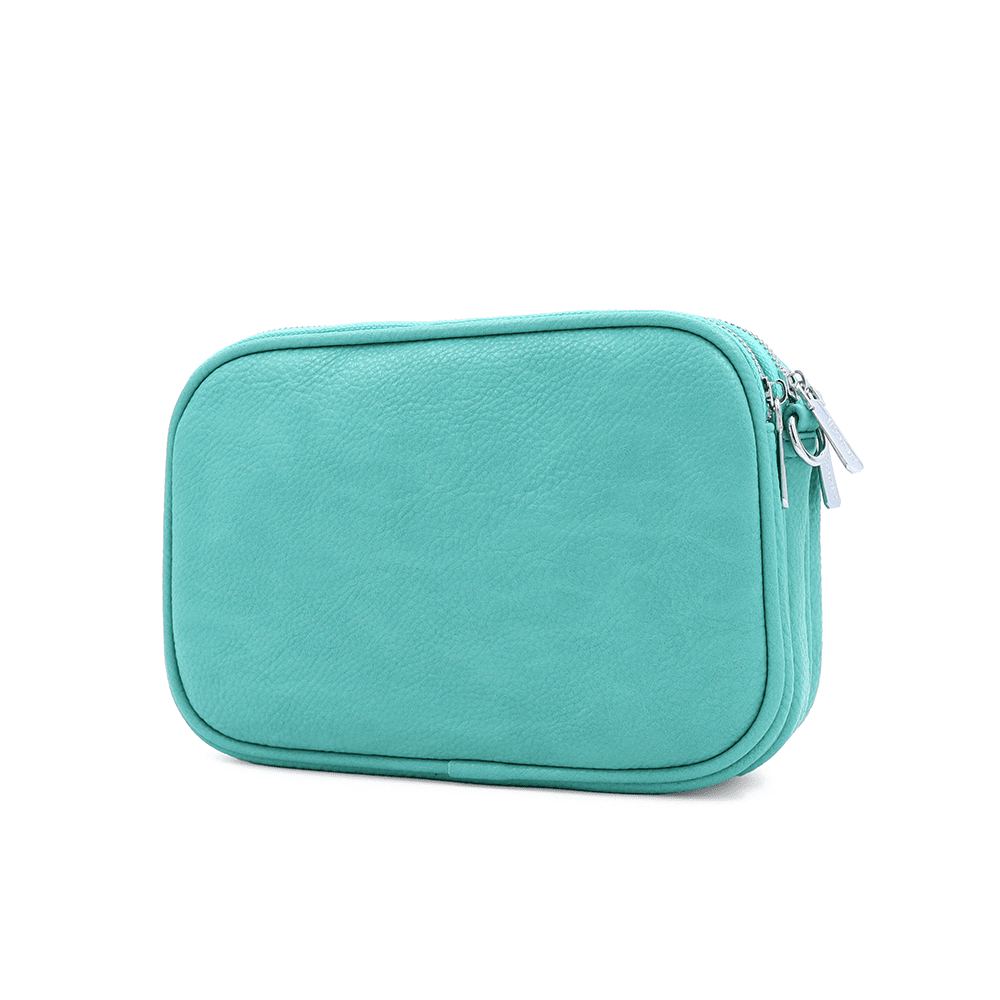 Női válltáska három rekesszel - mentazöld